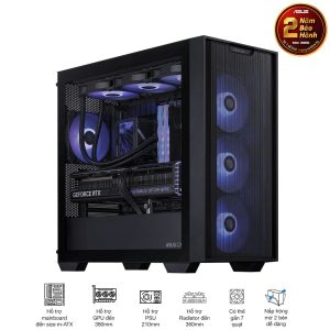 Vỏ Case ASUS A21 Black (Matx, Màu Đen)