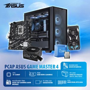 PCAP ASUS Game Master 4 (i5 12400F - 16GB DDR4 - RTX 3050 - SSD 500GB - PSU 650W ) - Powered by ASUS