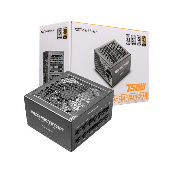 Nguồn Máy Tính Darkflash PMT750 - 750w (ATX 3.1, PCIe 5.1 80 Plus Gold - Full Modul)